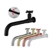 Bathroom Sink Faucets Black Wall Mount Basin Faucet Outdoor Garden Spout Mop Pool Tap Wash Single Cold Water Kitchen