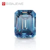 GIGAJEWE Colore blu Taglio smeraldo VVS1 Diamante moissanite 1-3 ct per creazione di gioielli Pietre preziose sciolte2134