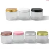 20 x 180ml Empty Clear PET Jars Aluminum Lids 6oz Transparent Plastic Cosmetic Contaier with sealgood Ksgug