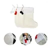 Shopping Bags Sublimation Blank Gift Candy Bag Cotton Linen Storage Christmas Stocking Socks Xmas Tree Hanging Ornament