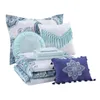 Set di biancheria da letto Mainstays Teal Medaglione 10 pezzi Letto in borsa Set piumino con lenzuola 231026