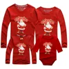 Famille correspondant tenues Costume de noël année mère fille vêtements filles garçon maman papa t-shirt bébé barboteuse 231026