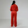 Dwuczęściowe spodnie damskie Zoctuo Velvet Tracksuit Modna moda długiego rękawu kurtka z suwakiem płaszcza 2 strój 2023 Casual Warm tysme