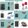 Kosmetiska väskor fall resekompressionsförpackning kuber med sko påse bärbar fällbar arrangör bagage komprimerbara påse lagringskläder 231026