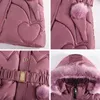 Down Coat 3 4 5 6 8 10 Years Winter Girls Coat Keep Warm Thicken Kids Jacket Hooded Zipper Fur Collar Princess Outerwear Children Clothing 231025