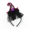 Party Supplies Halloween Witch Headwear Festival Ball Hair Strap Velvet Fabric pannband Decoration