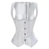 Underbustkorsettstål Boned plus size Vest Basques Corsets och Bustiers Lingerie For Women Top Sexy Corsetto Shoulder Strap2743