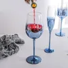 Vinglas som säljer stjärna Sky Crystal Glass Goblet Blue Red Cup Hushåll Högskönhet Ljus lyxig vattenparti Champagne