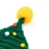 Berets Christmas Tree Knitted Hat Children Adults Party Dressing Handmade Woolen Warm Gift