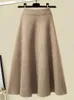 Robe de deux pièces automne hiver chaud tricoté deux pièces ensembles pour les femmes à manches longues imprimé pull et taille haute jupes à tricoter ensemble tenues pour femmes 231026