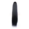 인간 머리 모자없는 S 30 인치 길이의 스트레이트 꼬리 합성 드림 스트링 칩 핀 꼬리 여성 가짜 헤어 피스 231025