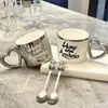 Mugs Nordic Style Electroplating Ceramic Cup Light Luxury Goodlooking Mug Laser Creative Glass Couples Cups Hand Gift 231026