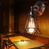 Lampa ścienna w stylu loftu Antique wiejska klatka ptaków Edison Bar Industrialne oświetlenie domowe korytarz mistrzowska korytarz E27 LED Tinkonce