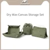 Outdoor Bags Camping Item Storage Set Dry Wax Waterproof Antifouling Outdoor Camp Home Dinner Picnic Table Canvas Storage Package 231025