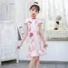 Этническая одежда, модное платье Cheongsam для девочек, летняя одежда, традиционный китайский детский костюм Тан, Hanfu Qipao