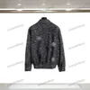 Xinxinbuy Men Designer Coat Jacket Denim Starry Sky Letter Jacquard sätter långa ärmar Kvinnor White Black Blue M-3XL