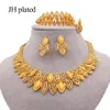 Earrings & Necklace Jewelry Sets Dubai Gold Color African Wedding Wife Gifts Party For Women Bracelet Ring Bridal Jewellery Set2028