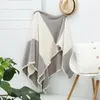 Одеяла, современное простое флисовое одеяло в полоску с половиной стороны, домашнее мягкое платье, подходящая к дивану, шаль для пикника на открытом воздухе