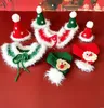 Hundhalsar Leashes Christmas Pet Cat Sticked Collar Scarf Hat Justerbar nackrem Grooming Accessories Decoration Supplies3766341