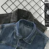 Chemises décontractées pour hommes Chemise en denim sans manches pour hommes Noir Vintage Coton Gilet Manteaux