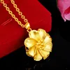 Pendant Necklaces 2023 Fashion Sand Gold Jewelry Women Necklace Accessories Personality Gold-plated Flower Wedding Anniversary Gift