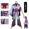 Raiden Shogun Genshin Impact Baal Wig Shoes Cosplay Costume Sexig Women Kimono Dress Uniform Party Rollplay Socks