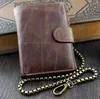 Wallets Men's Biker's Many Card Solt Genuine Leather Wallet With 50 Cm Long Chain