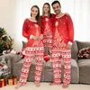 Family Matching Outfits Christmas Clothes Print Mother Father Kids Pajamas Set Baby Romper Xmas Look Casual Loose Clothing Sets 231026