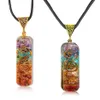 Pendant Necklaces KX4C Rainbow Chakra Healing Necklace Adjustment Energy Protection Yoga Jewelry Gift313t