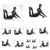 Catsuit Kostüme Sexy Frauen Wetlook Kunstleder Body Catwoman Cosplay Kostüm Mit Maske Handschuhe Bondage Flexible Footed Overall Dhod7