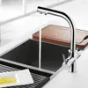 Küchenarmaturen, Schwarz-Weiß-Messing, luxuriöser reiner Wasserhahn mit Doppelgriff und Kalttrink-3-Wege-Filter-Mischbatterien 231026