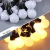 Kerstversiering Buiten Kleurrijke Garland Ball Fairy Light G50 LED Globe Bulb Festoen Lichtslingers Vakantie Bruiloft Tuinfeest Ligths 231026