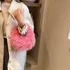 Japonya Güney Kore Peluş Hbag Moda Renk Crossbody Bag Kadın Püskül