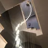 LED Crystal Chandelier Lighting Stairway Long Spiral Chandeliers Stairwell Modern LED Chandeliers Staircase Chandelier Lighting ZG8065