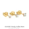 Stud Canner 2/2.5/3mm Moissanite Studs örhängen för män Kvinnor S925 Sterling Silver Bride Wedding Diamond Ear 3PCS Set Jewelry YQ231026