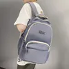 Backpack Simple Solid Color Nylon Women Trendy Lady Laptop Female Travel Backbag Students School Bag Bookbag Mochilas