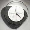 Relógios de parede cozinha design moderno relógio estilo chinês 3d quartzo funky digital nórdico pêndulo varinha deko decoração de casa ww50wc
