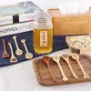 Wooden Honey Coffee Spoon Long Mixing Bee Tools Stirrer Muddler Stirring Stick Dipper Wood Carving Spoons Wholesale