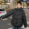 Damskie okopy płaszcze zima grube ciepłe parka stand-up kołnierz w dół bawełniany guziki puffer koreańskie płaszcz zamka bawełniany