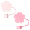 Wegwerpbekers Rietjes 2 Stuks Milieuvriendelijke Strostopper Stof Stofdichte Plug Schattige Cover Glazen Beker Bloemen Planten Cap Silicagel Meisje Hoed