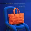 BottegassVenetas Arcos Totes Bag 5A Handmade Large Capcity Shangxin nicho design original e personalizado tecido laranja xadrez casual e versátil portabl