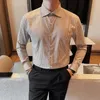 Men's Casual Shirts Autumn Winter Classic Plaid Shirt For Men Long Sleeve Business Dress Slim Office Social Clothing