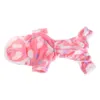 Vêtements pour chiens Manteau par temps froid pour chiot Pyjamas Coton doux Vêtements pour animaux de compagnie Pull en polaire avec coeur rose