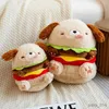 Animali di peluche ripieni Creativo divertente hamburger cane peluche farcito morbido cucciolo cuscino del divano carino arredamento della camera ragazzo ragazza regalo di compleanno