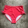 Kvinnors badkläder Summer Women Beach Shorts Drawstring Elastic Swimming Trunks Badbyxor Bikini Bottoms Hög midja Solid färg Sexig