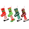 Meias penduradas de natal, meias longas de 21.5 polegadas, árvore de natal, lareira, janela de loja, decorações, alegria feliz, hoho, imperdível
