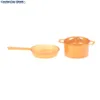 مطابخ تلعب الطعام 10pcs/lot 1 12 Dollhouse Mini Mini Tableware Figure Fork Pot Kitchen Set Food Toys Associory Play Play Toys for Kidsl231026