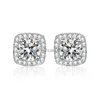 Stud Umq 1ct 2ct Moissanite Diamond Ear Studs Orecchini placcati Orecchini per le donne Gioielli in argento sterling YQ231026