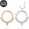 Stud G23 Titanium Septo Clicker Zircon Clusters Bola Orelha Cartilagem Helix Brincos Segmento Articulado Nipple Piercing Nariz Anel Jóias YQ231026