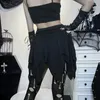 Gonne Harajuku Goth Mesh Patchwork Giapponese Mini pieghe irregolari scure Vita alta Punk Pieghettato Gonna estiva Cosplay sexy